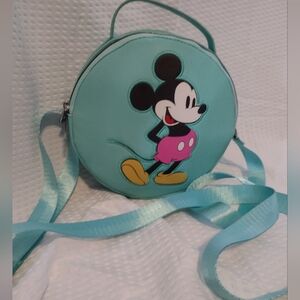 Mickey Mouse Round Crossbody Bag - Turquoise